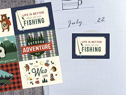 נייר אלבום דיג - קרטון 12x12 אינץ 'עם עמוד דיג, דגים, נושא הרפתקאות חיצוני | עבור סירות, לייק, דייג,